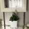 壁掛け仏壇「鏡壇ミラリエ」に今日（10/2）の誕生花の「白いキキョウ（桔梗）」を飾ってみました。