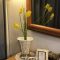 壁掛け仏壇「鏡壇ミラリエ」に今日（4/16）の誕生花の「ブルビネラ（花蘆薈）」を飾ってみました。