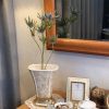 壁掛け仏壇「鏡壇ミラリエ」に今日（7/30）の誕生花の「エリンジウム（松毬薊）」を飾ってみました。